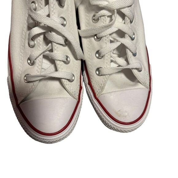 Converse Chuck Taylor All Star Low White Canvas Sneakers YouTube Logo 9.5 - Picture 2 of 15